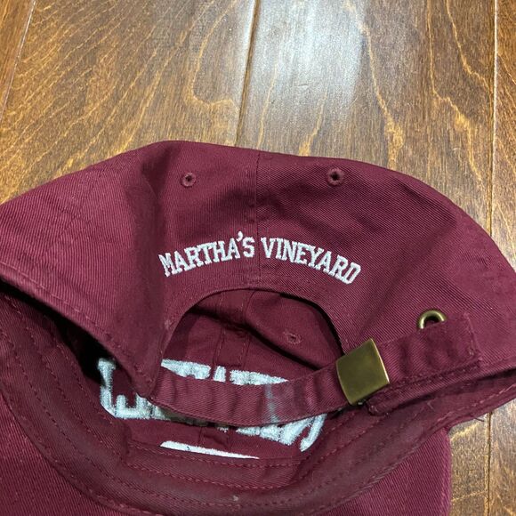Bay State Apparel Martha's Vineyard Inkwell Maroon White Strapback Hat Mens OS - Picture 5 of 7